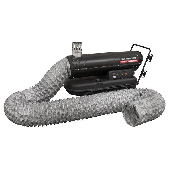 Sealey Space Warmer® Indirect Kerosene/Diesel Heater 102,000Btu/hr with 5M Ducting (5054630356780) ABI1000COMBO