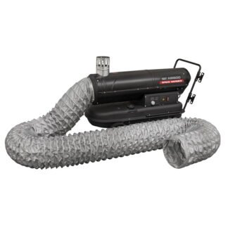 Sealey Space Warmer® Indirect Kerosene/Diesel Heater 68,000Btu/hr with 5M Ducting (5054630650550) ABI600COMBO