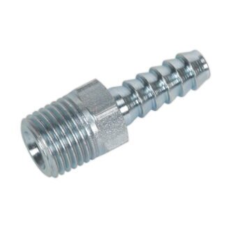 Sealey PCL Screwed Tailpiece Male 1/4IN BSPT - 1/4IN Hose - Pack of 5 (5024209608930) AC08