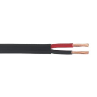 Sealey Thick Wall Flat Automotive Cable Twin 2 x 2mm² 28/0.30mm 30m - Black (5054511017526) AC2830TWTK