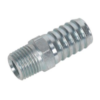 Sealey PCL Screwed Tailpiece Male 1/4IN BSPT - 1/2IN Hose - Pack of 5 (5024209609227) AC40