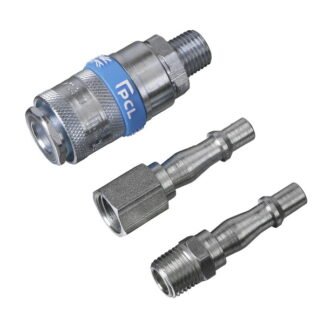 Sealey PCL Air Tool Coupling Kit 1/4IN BSPT 3pc (5024209609364) AC60