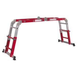 Sealey Aluminium 4- Way Multipurpose Adjustable- Height Ladder - EN 131 (5051747624627) AFPL2