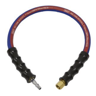 Sealey Air Leader Hose with Tailpiece & 1/4IN BSP Union 600mm x 10mm (5054511471212) AH2R/38