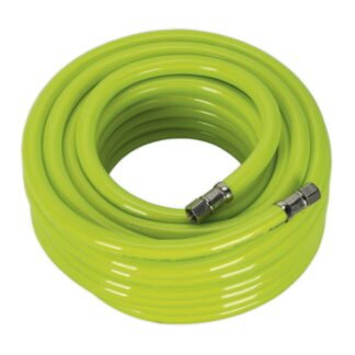 Sealey High- Visibility Air Hose with 1/4IN BSP Unions 15m x 10mm (5054511024555) AHFC1538