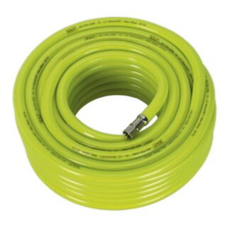 Sealey High- Visibility Air Hose with 1/4IN BSP Unions 20m x 10mm (5054511024562) AHFC2038