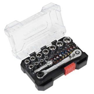 Sealey Premier Socket & Colour- Coded Bit Set 1/4IN Sq Drive 31pc (5054630344473) AK2111