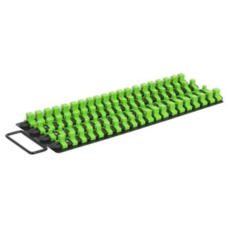 Sealey Premier Socket Rail Tray 1/4IN , 3/8IN & 1/2IN Sq Drive - Hi- Vis Green (5054511234367) AK27051HV