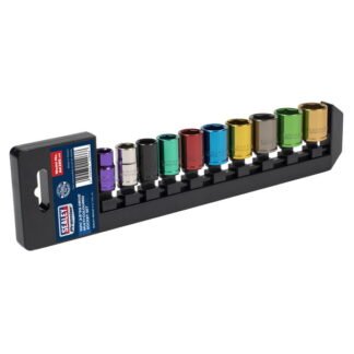 Sealey Premier Multi- Coloured Socket Set 3/8IN Sq Drive 10pc (5054630429668) AK285