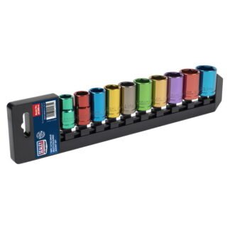 Sealey Premier Multi- Coloured Socket Set 1/2IN Sq Drive 10pc (5054630410352) AK288