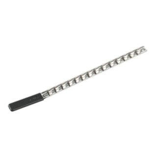 Sealey Premier Socket Retaining Rail with 14 Clips 3/8IN Sq Drive (5024209549240) AK3814