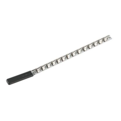Sealey Premier Socket Retaining Rail with 14 Clips 3/8IN Sq Drive (5024209549240) AK3814