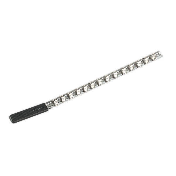 Sealey Premier Socket Retaining Rail with 14 Clips 3/8IN Sq Drive (5024209549240) AK3814
