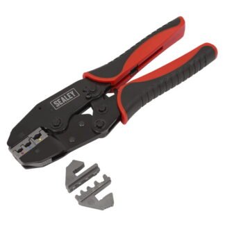 Sealey Ratchet Crimping Tool Interchangeable Jaws (5024209953344) AK3857
