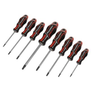 Sealey Premier GripMAX® Security TRX- Star* Screwdriver Set 8pc - Red (5054511447903) AK4323