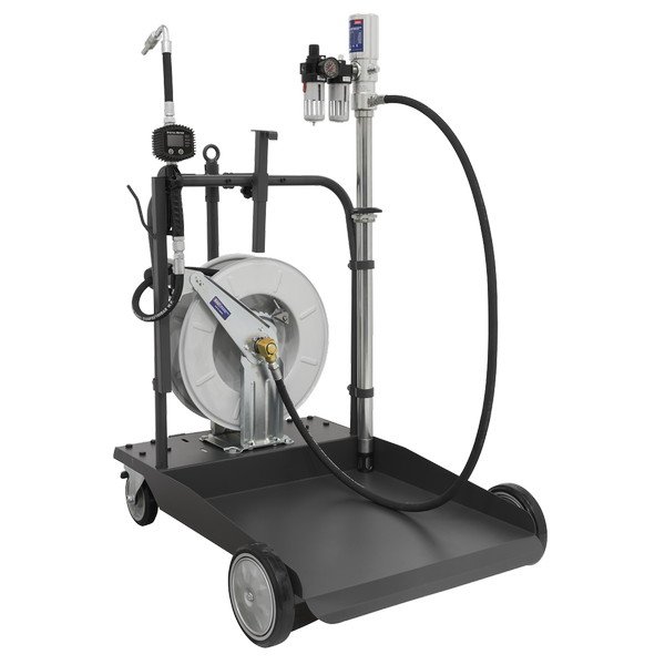 Sealey Air Operated Oil Dispensing System with 10m Retractable Hose Reel (5054630037443) AK4562D