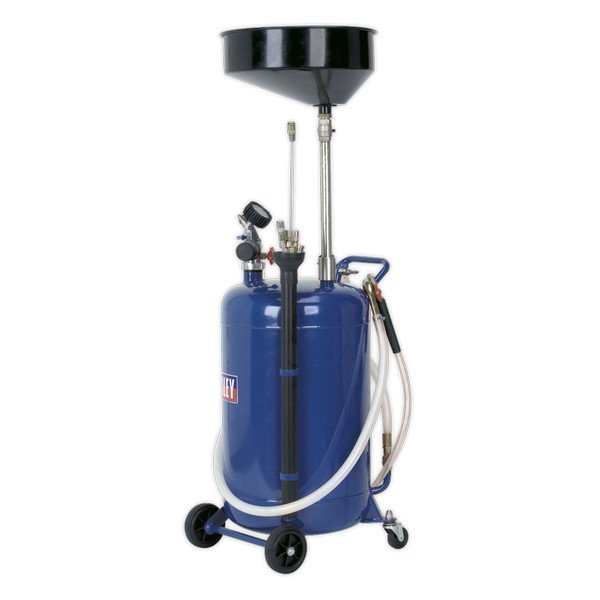 Sealey Air Discharge Mobile Oil Drainer with Probes 90L (5024209287623) AK459DX