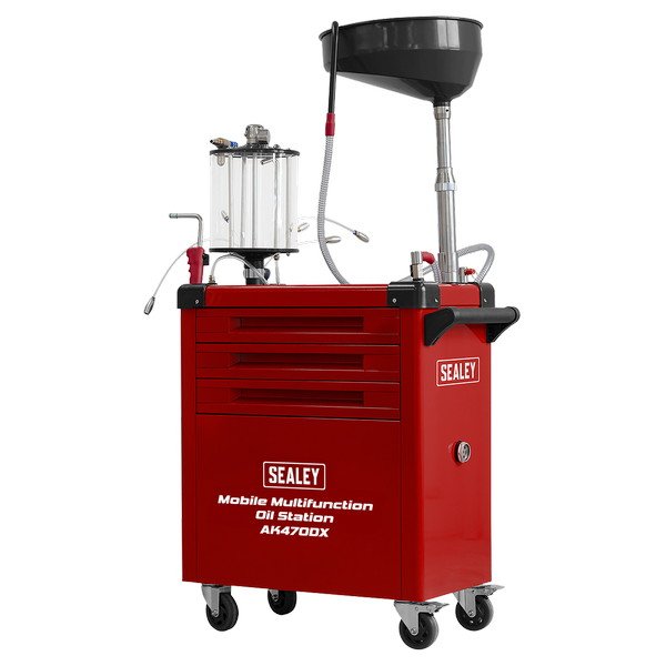 Sealey Mobile Multifunction Oil Station with 61pc Tool Set (5054630497520) AK470DX