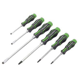 Sealey Premier Hammer- Thru Screwdriver Set 6pc - Hi- Vis Green (5054630101618) AK4940HV