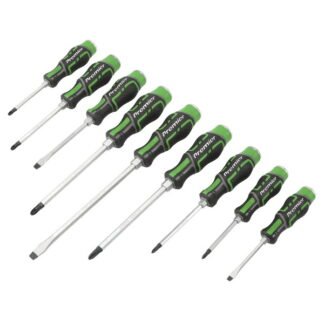 Sealey Premier Hammer- Thru Screwdriver Set 9pc - Hi- Vis Green (5054630101656) AK4941HV