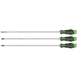 Sealey Premier Extra- Long Hammer- Thru Screwdriver Set 450mm 3pc - Hi- Vis Green (5054630101588) AK4942HV