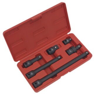 Sealey Premier Impact Adaptor & Extension Bar Set 1/2IN Sq Drive 6pc (5051747693364) AK5514