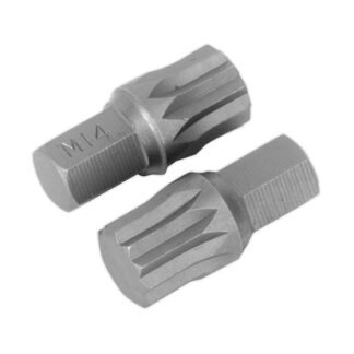 Sealey Premier Spline Bit M14 x 30mm - Pack of 2 (5024209842358) AK5532