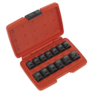 Sealey Premier Low Profile Impact Socket Set 1/2IN Sq Drive 13pc (5054511193473) AK5613LP
