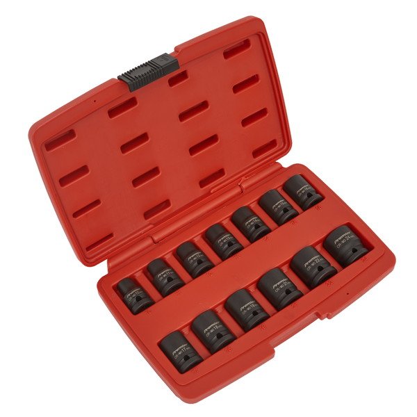 Sealey Premier Impact Socket Set 1/2IN Sq Drive 12- point 13pc (5054511078725) AK5614M