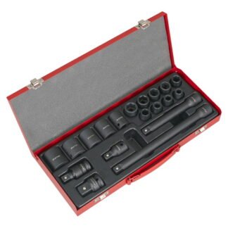 Sealey Premier Impact Socket Set 1/2IN Sq Drive 19pc (5054630305153) AK5619M