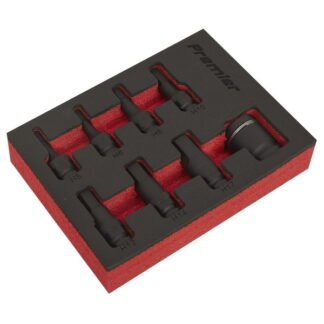 Sealey Premier Hex Impact Socket Bit Set 3/8IN Sq Drive 8pc (5054511837704) AK5620