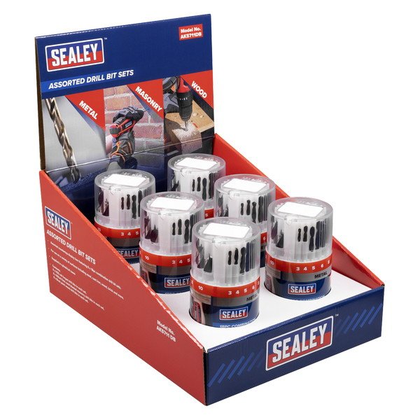 Sealey Combination Drill Bit Sets - Display box of 6 (5054630450686) AK5711DB