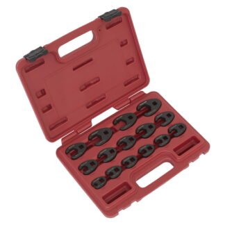 Sealey Premier Crow s Foot Spanner Set 3/8IN Sq Drive 15pc (5051747594265) AK5983