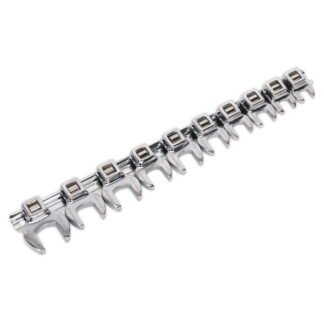 Sealey Premier Crow s Foot Open- End Spanner Set 3/8IN Sq Drive 10pc (5051747784017) AK5989