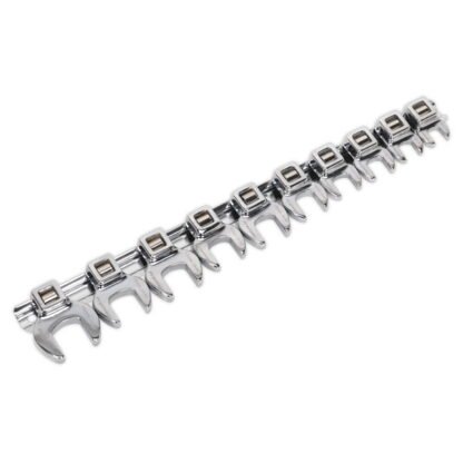 Sealey Premier Crow s Foot Open- End Spanner Set 3/8IN Sq Drive 10pc (5051747784017) AK5989