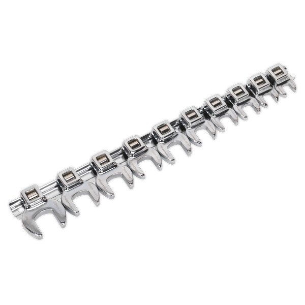 Sealey Premier Crow s Foot Open- End Spanner Set 3/8IN Sq Drive 10pc (5051747784017) AK5989