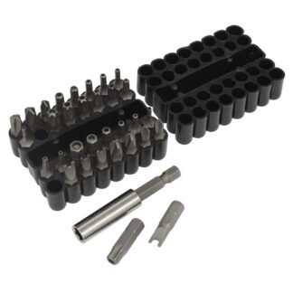 Sealey Premier Power Tool Security Bit & Magnetic Adaptor Set 33pc (5054511779837) AK614