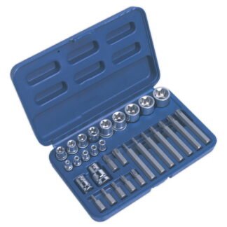 Sealey Premier TRX- Star* Socket & Bit Set 1/4IN , 3/8IN & 1/2IN Sq Drive 30pc (5024209215329) AK619
