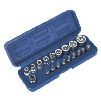 Sealey Premier TRX- Star* Socket & Bit Set 3/8IN Sq Drive 19pc (5024209108003) AK6191