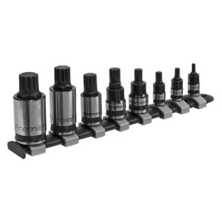 Sealey Premier Black Spline Socket Bit Set 1/4IN , 3/8IN & 1/2IN Sq Drive 8pc (5054511267433) AK6214B
