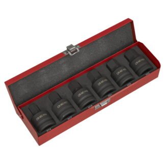 Sealey Premier Hex Impact Socket Bit Set 3/4IN Sq Drive 6pc (5054630278389) AK6217