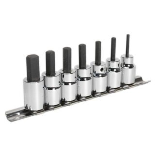 Sealey Premier Hex Socket Bit Set 3/8IN Sq Drive 7pc (5051747693418) AK62253