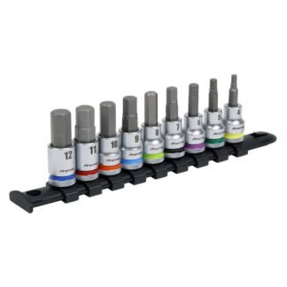Sealey Premier Platinum Hex Socket Bit Set 3/8IN Sq Drive 9pc (5054630149702) AK6250