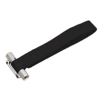 Sealey Oil Filter Strap Wrench 3/8IN & 1/2IN Sq Drive 300mm Capacity (5024209354547) AK6403