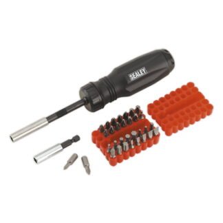 Sealey Premier Gearless Ratchet Screwdriver Set 34pc (5024209603591) AK6498