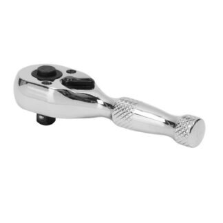 Sealey Premier Stubby Pear- Head Ratchet Wrench with Flip Reverse 1/4IN Sq Drive (5054630228827) AK660S