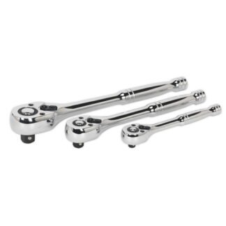Sealey Premier Pear- Head Ratchet Wrench Set with Flip Reverse 3pc (5054511089318) AK6672