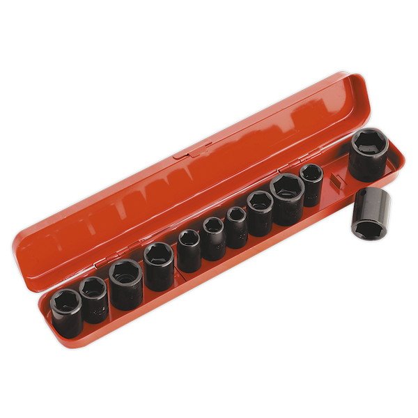 Sealey Premier Metric/Imperial Impact Socket Set 3/8IN Sq Drive 12pc (5024209231657) AK682