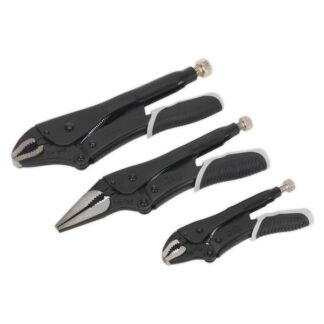 Sealey Premier Black Quick Release Locking Pliers Set 3pc (5054511210941) AK6863B