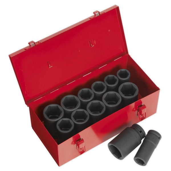 Sealey Premier Metric/Imperial Deep Impact Socket Set 3/4IN Sq Drive 13pc (5024209231701) AK687